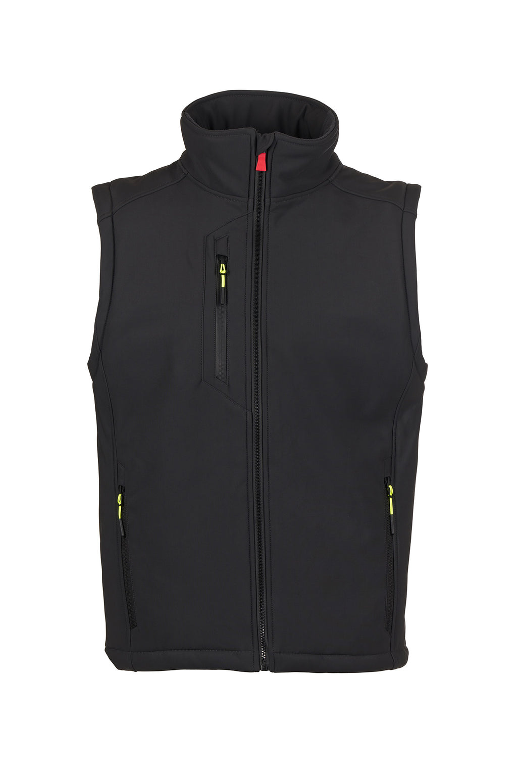 Herren Softshellweste mit Stehkragen und Taschen in Anthrazit