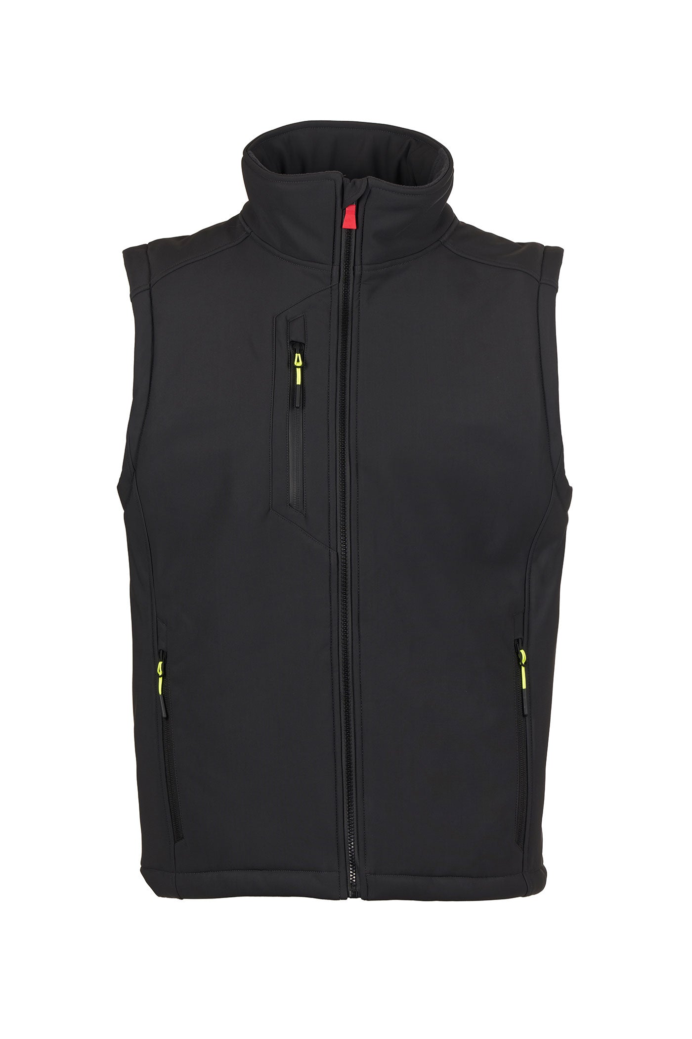 Herren Softshellweste mit Stehkragen und Taschen in Anthrazit