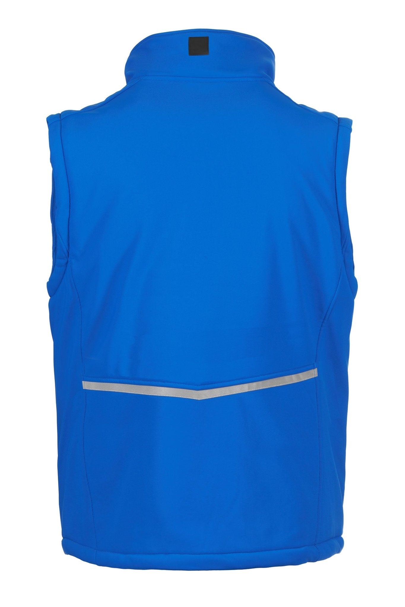 Herren Softshellweste wattiert mit funktionalen Taschen in Blau