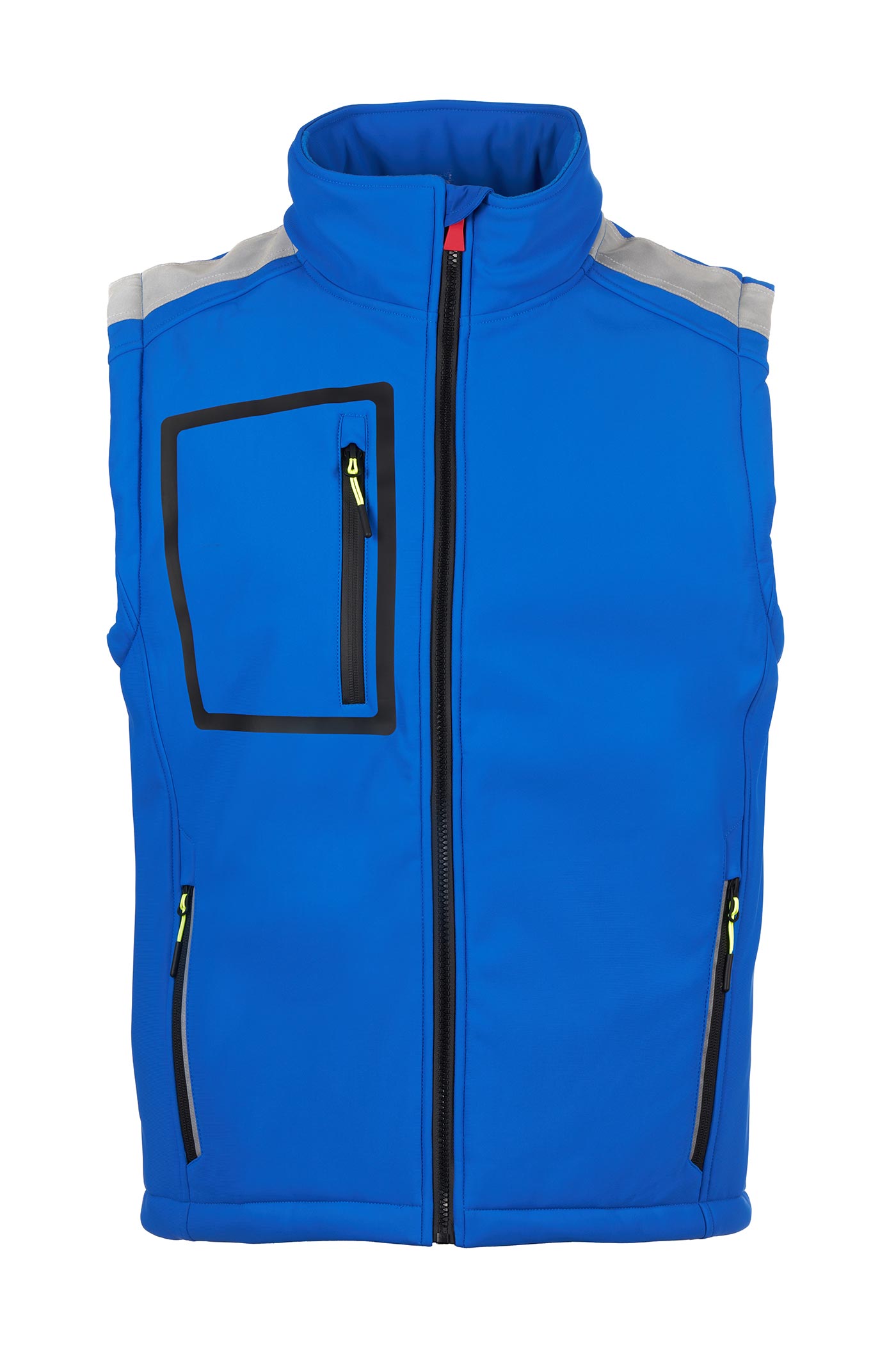 Herren Softshellweste mit Reißverschlusstaschen in Blau