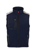 Herren Softshellweste mit Reißverschlusstaschen in Dunkelblau