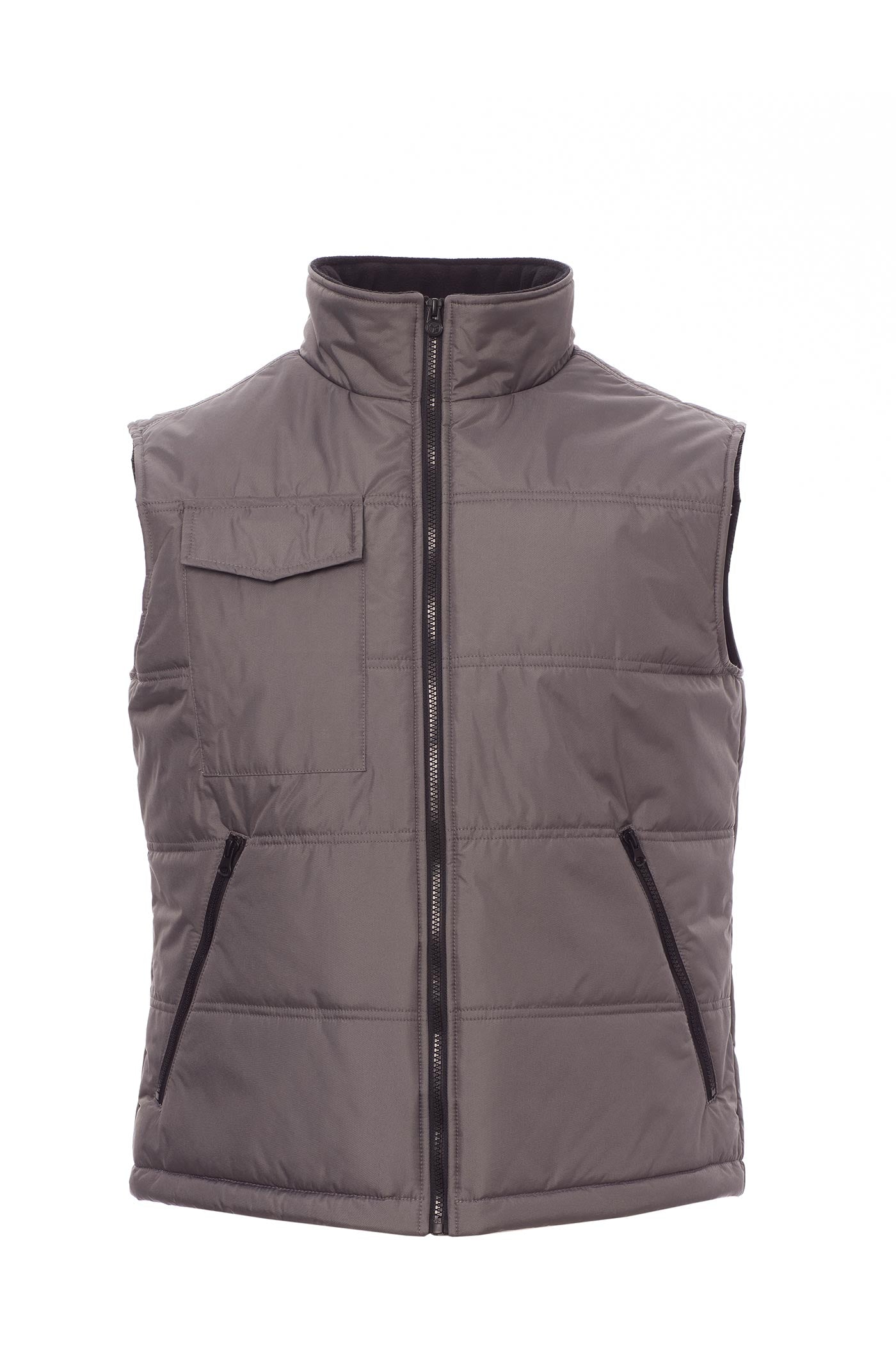 Herren Steppweste mit funktionalen Taschen in Anthrazit