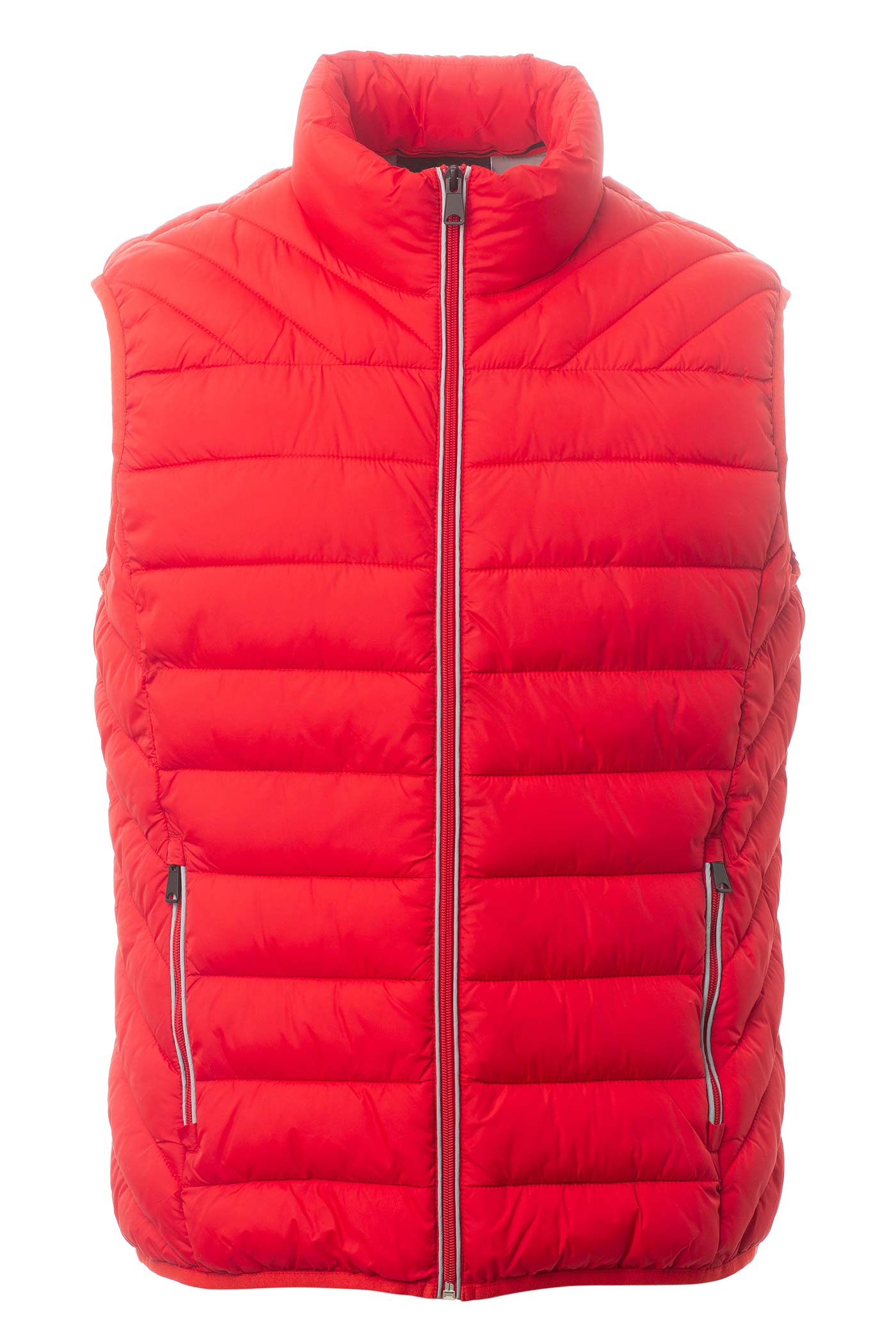 Herren Steppweste mit Taschen in Rot