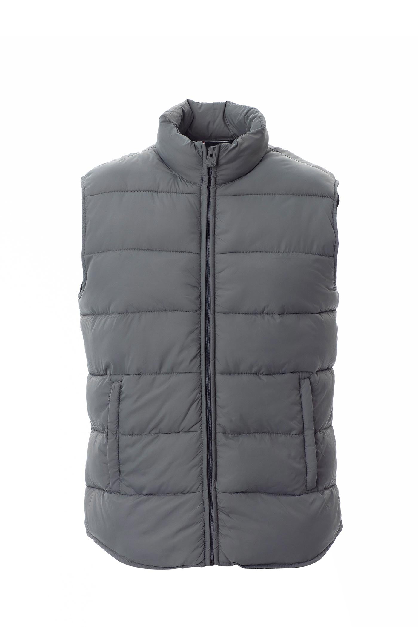 Herren Steppweste im Daunenlook mit seitlichen Reißverschlusstaschen in Grau