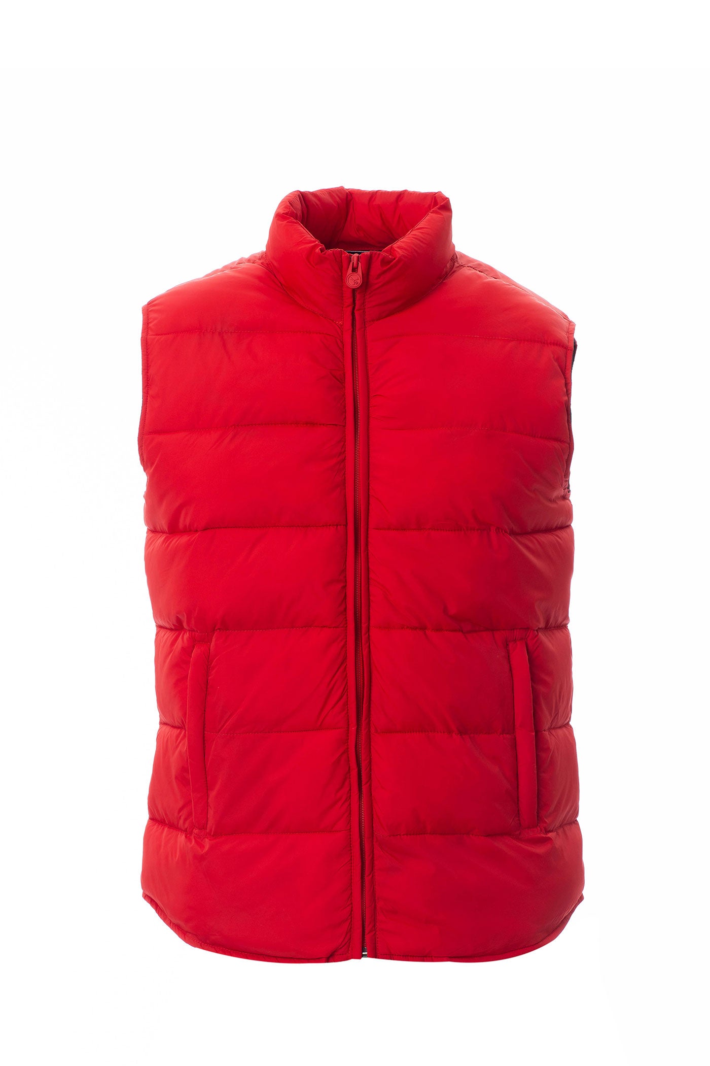 Herren Steppweste im Daunenlook mit seitlichen Reißverschlusstaschen in Rot