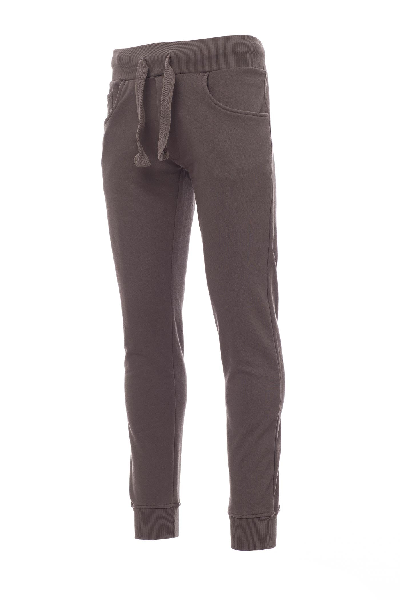 Herren Jogginghose mit Rippstrick an Taille und Fußgelenk in Anthrazit