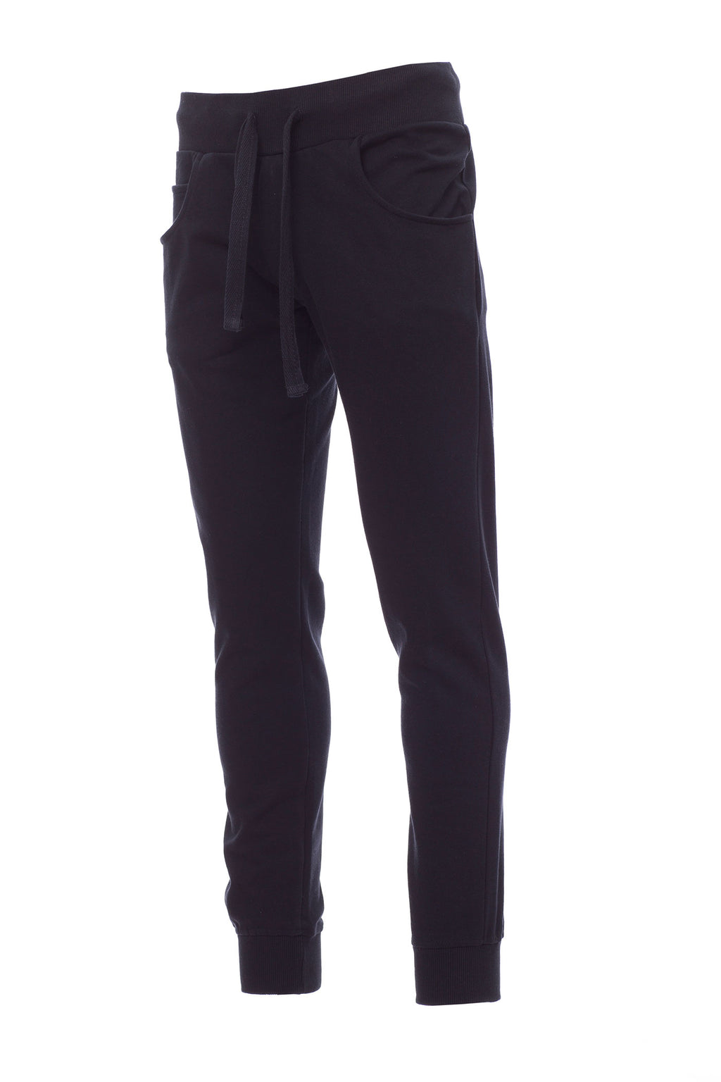 Herren Jogginghose mit Rippstrick an Taille und Fußgelenk in Dunkelblau