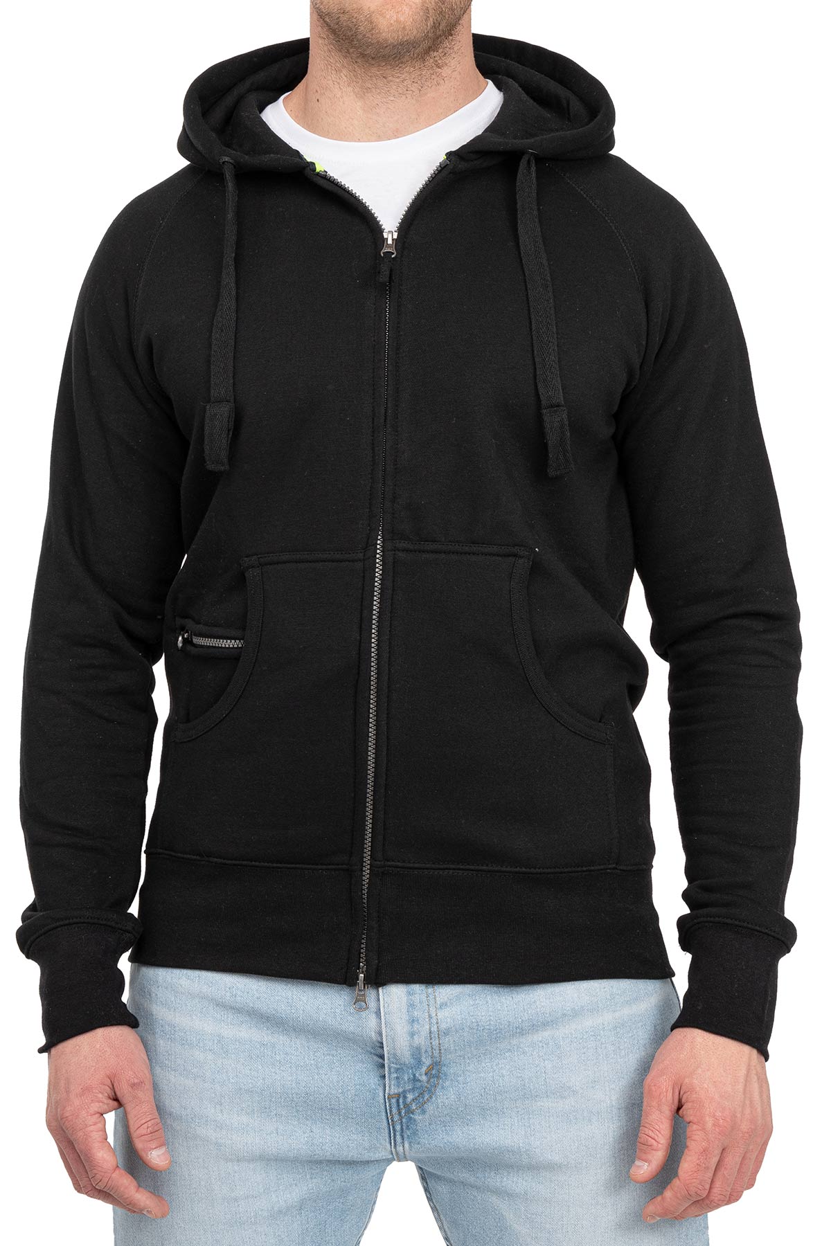 Herren Sweatjacke in großen Größen in Schwarz