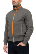 Herren sportliche Sweatjacke für Alltag und Freizeit in Anthrazit