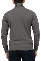 Herren Sweat-Jacke mit Stehkragen Basic in Anthrazit