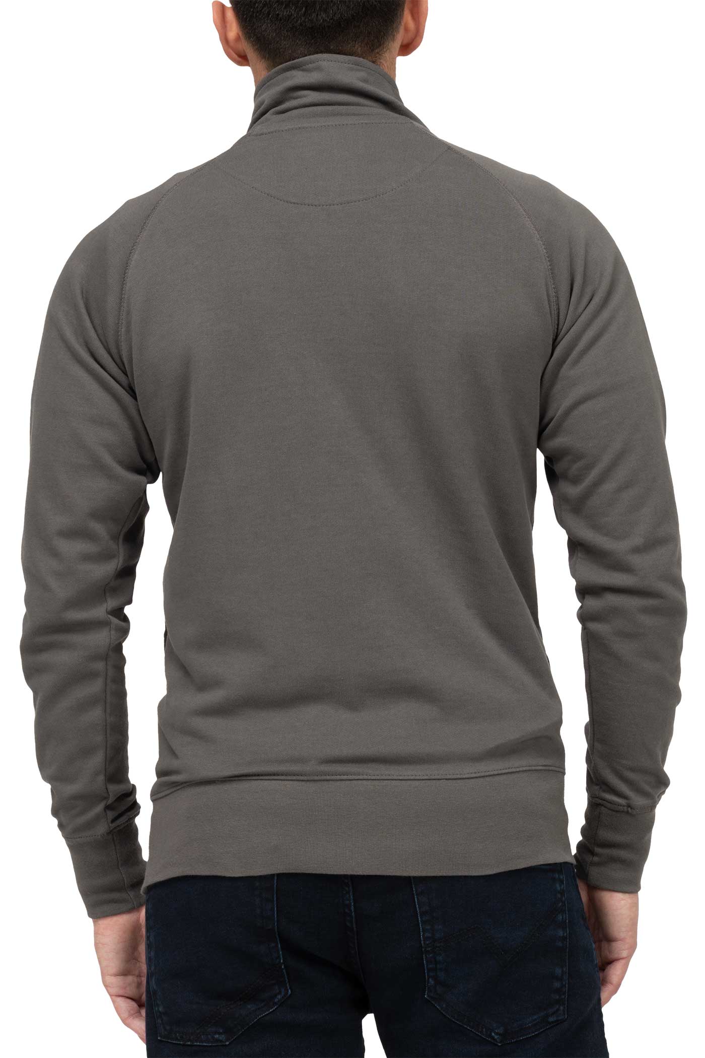 Herren Sweat-Jacke mit Stehkragen Basic in Anthrazit