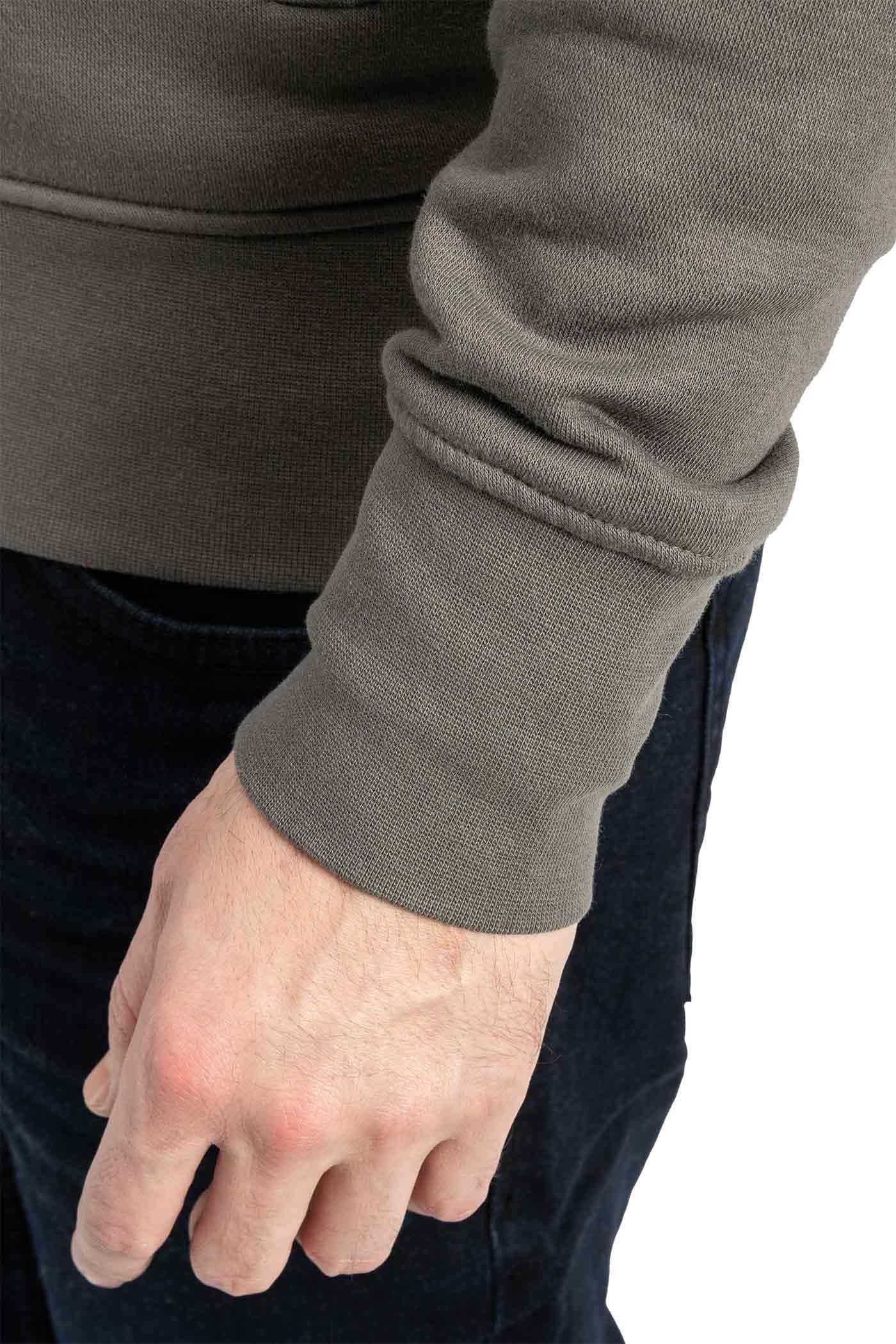 Herren Sweatjacke mit elastischen Ärmelbündchen und Taille in Anthrazit