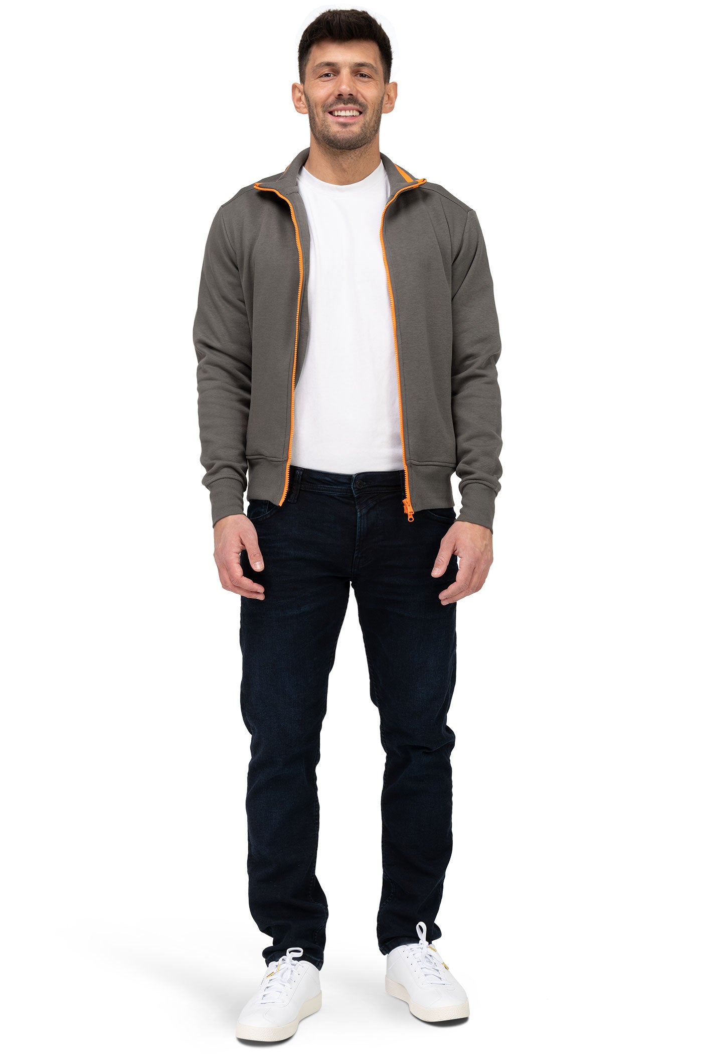 Herren Sweatjacke für sportliche Männer und Jungen in Anthrazit
