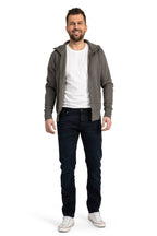 Herren Sweatjacke mit Reißverschluss in großen Größen in Anthrazit