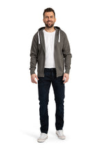 Herren Sweatjacke mit verstellbarer Kapuze und Seitentaschen in Anthrazit