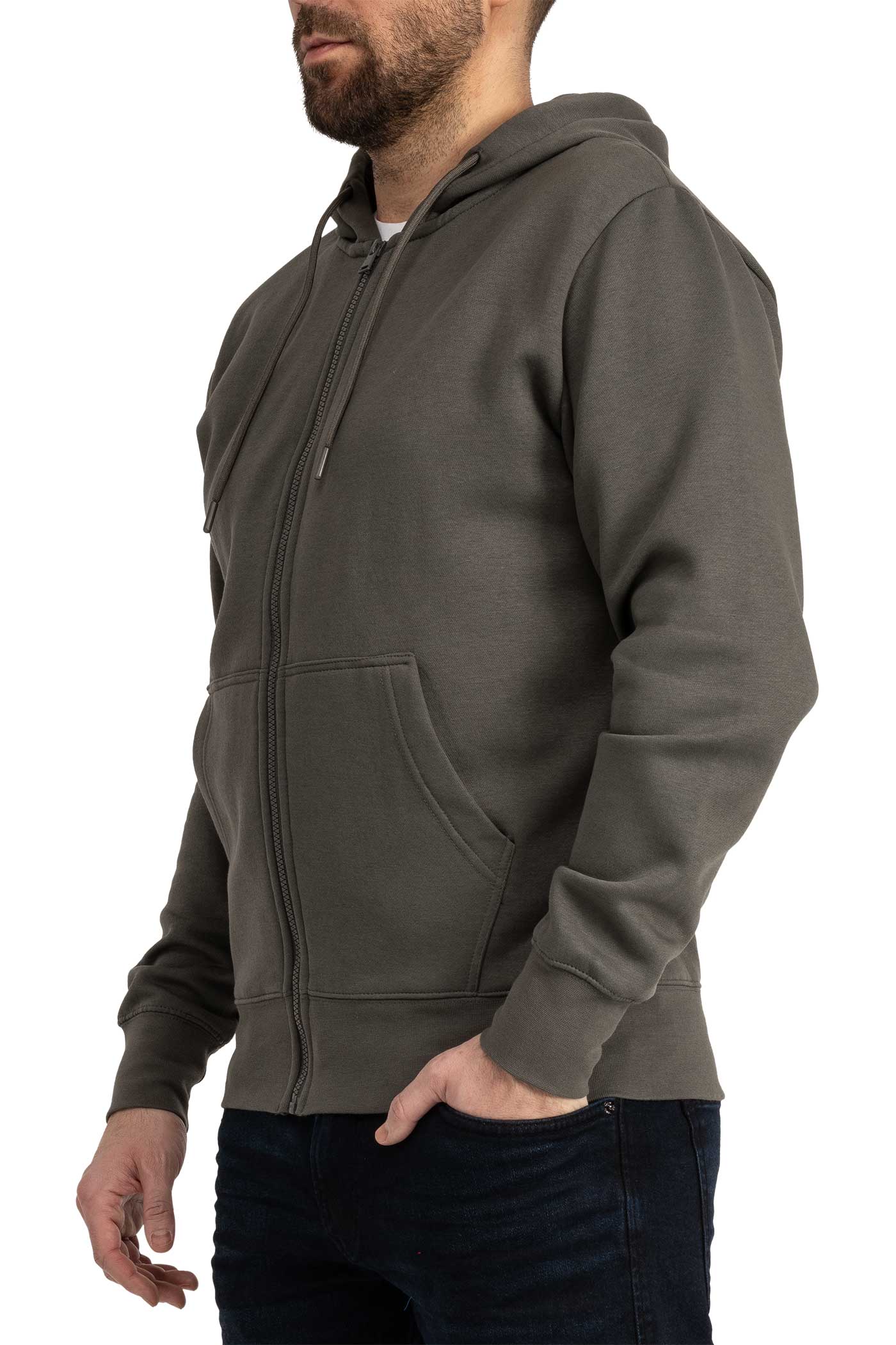 günstige Sweatjacke für Männer in Anthrazit