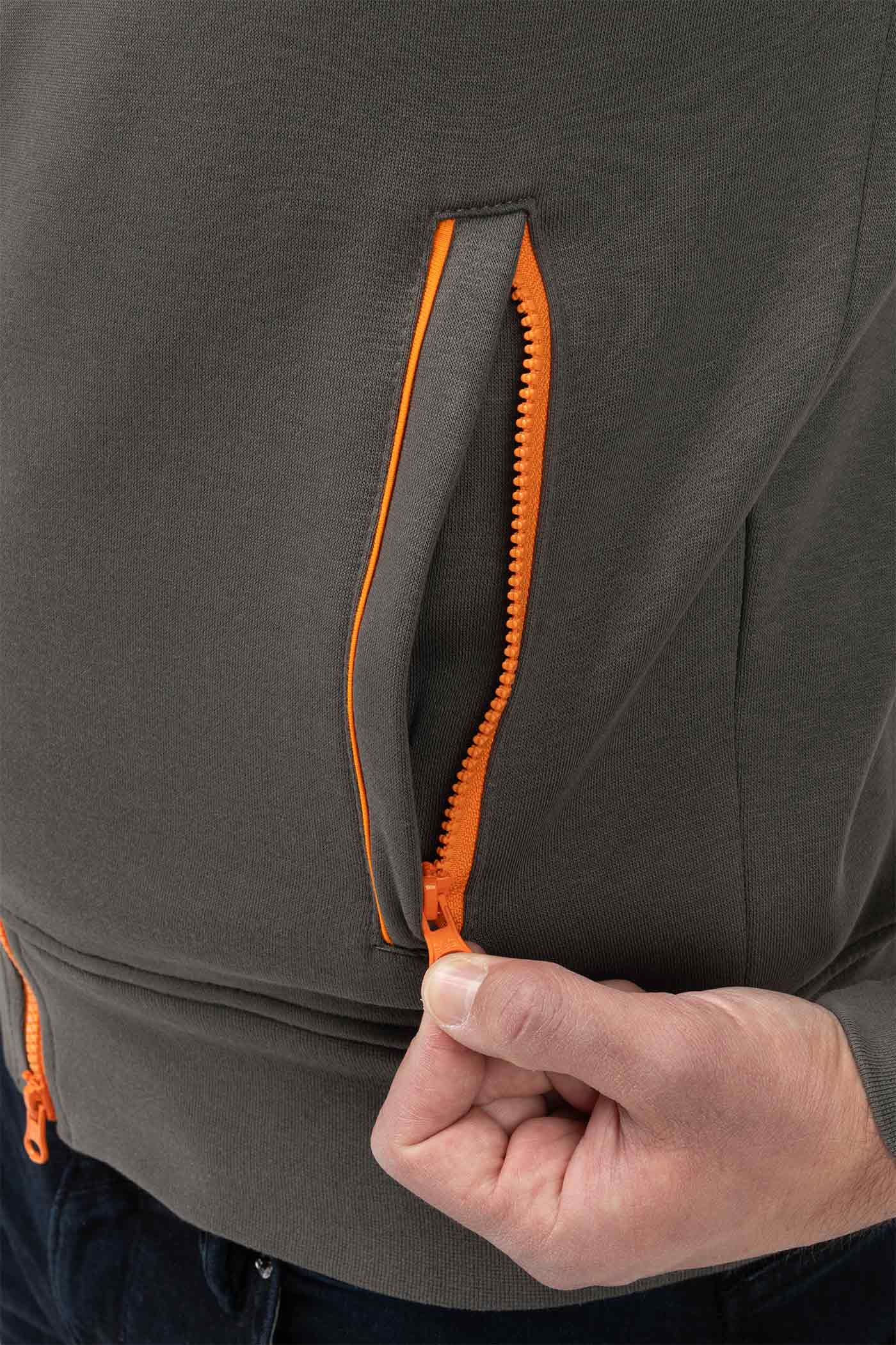 Herren Jacke sportliche für Männer mit Seitentaschen in Anthrazit