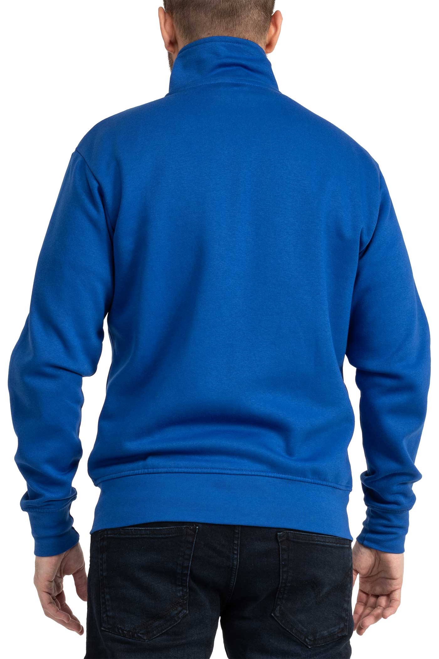 Herren Sweatjacke mit durchgehendem Reißverschluss in Blau