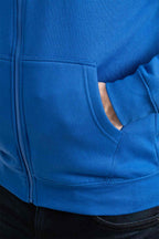 Herren Sweatjacke mit Seitentaschen in Blau
