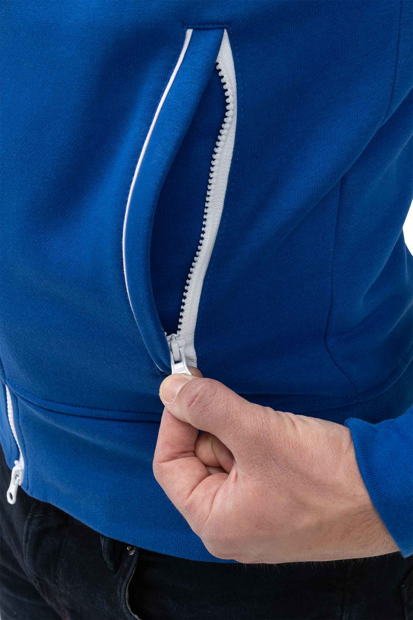 Herren Jacke sportliche für Männer mit Seitentaschen in Blau