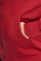 Herren Sweatjacke mit Seitentaschen in Bordeaux