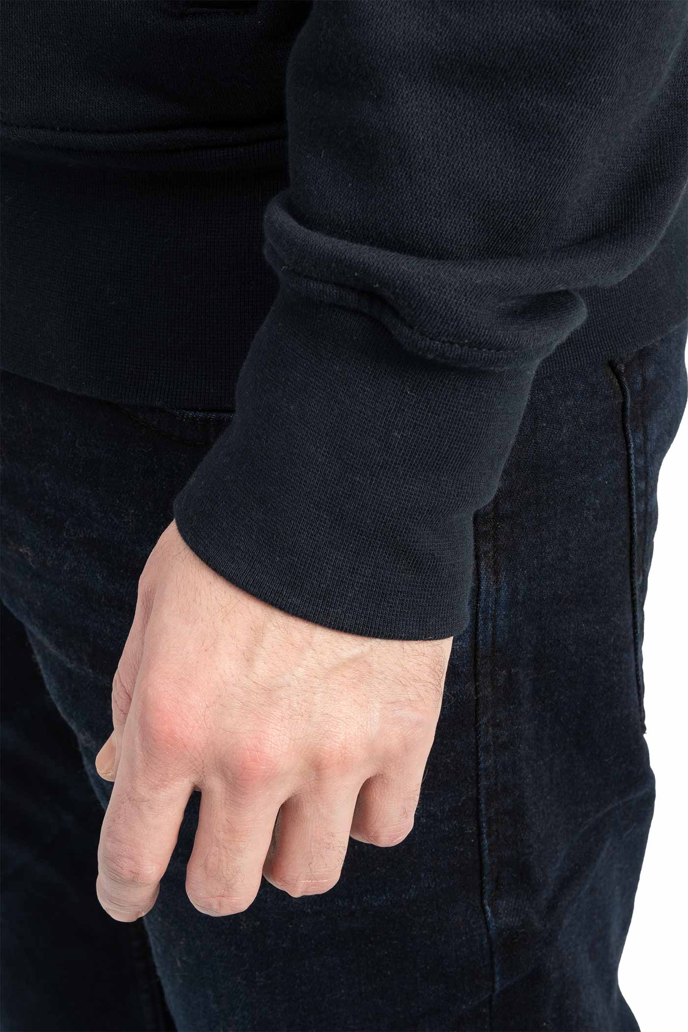 Herren Sweatjacke mit elastischen Ärmelbündchen und Taille in Dunkelblau