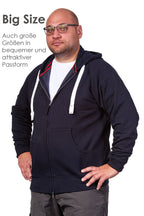 Herren Sweatjacke in großen Größen Dallas