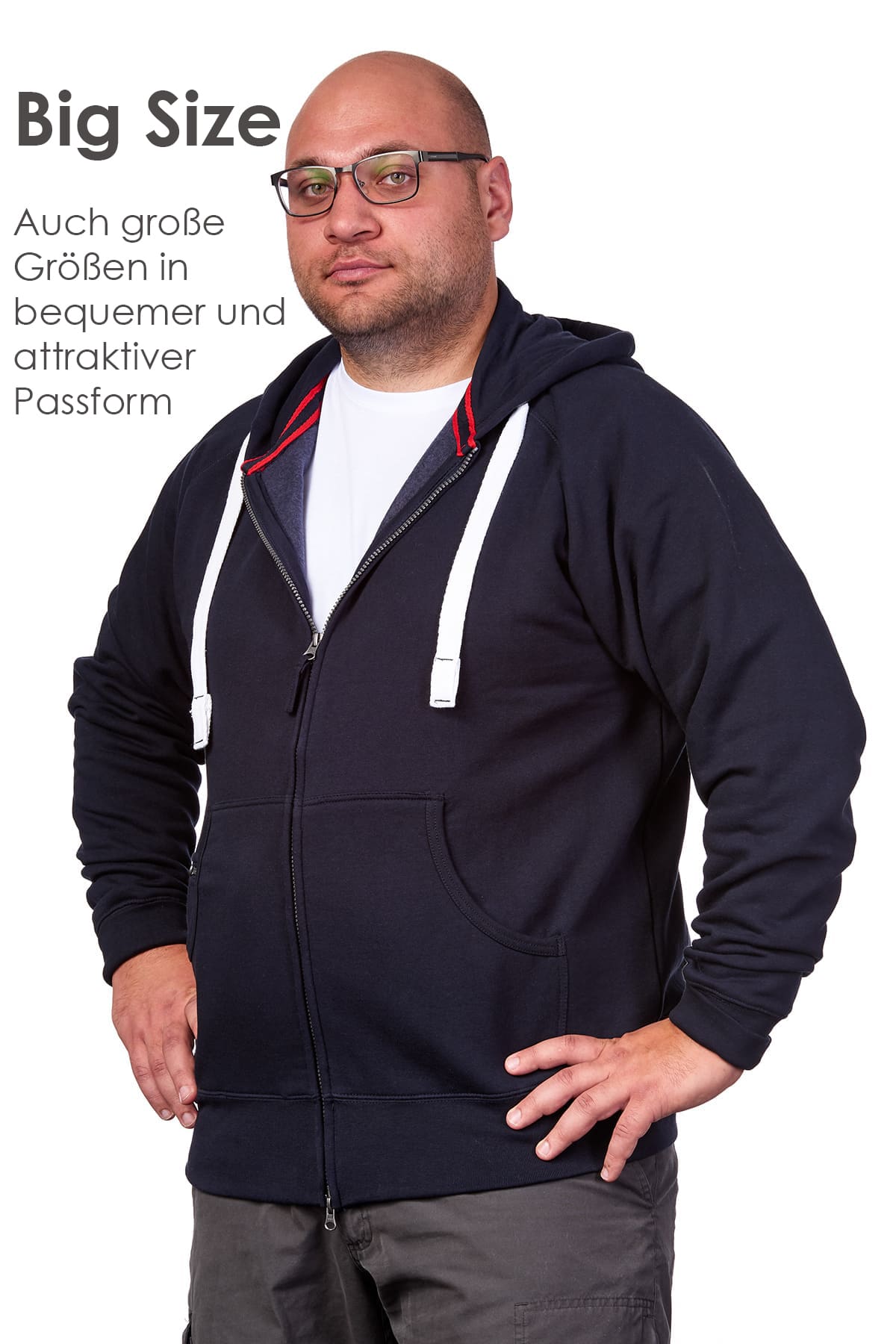 Herren Sweatjacke in großen Größen Dallas
