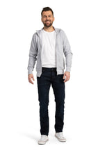 Herren Sweatjacke mit Reißverschluss in großen Größen in Grau