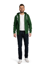 Herren Sweatjacke mit verstellbarer Kapuze und Seitentaschen in Grün