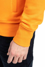 Herren Sweatjacke mit elastischen Ärmelbündchen und Taille in Orange
