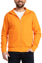 Herren Sweatjacke mit Reißverschluss & Reißverschlusstaschen in Orange