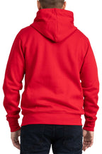 Herren Kapuzenjacke mit Stehkragen und Rippstrickbündchen in Rot