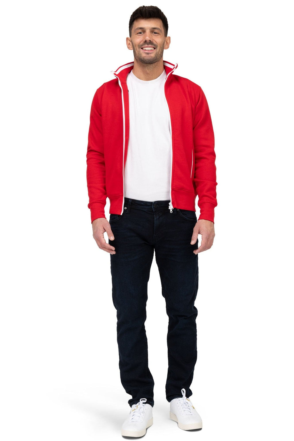 Herren Sweatjacke für sportliche Männer und Jungen in Rot