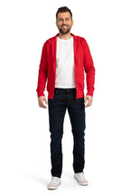 Herren Sweatjacke mit Reißverschluss in großen Größen in Rot