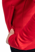 Herren Sweatjacke mit Reißverschlusstaschen in Rot