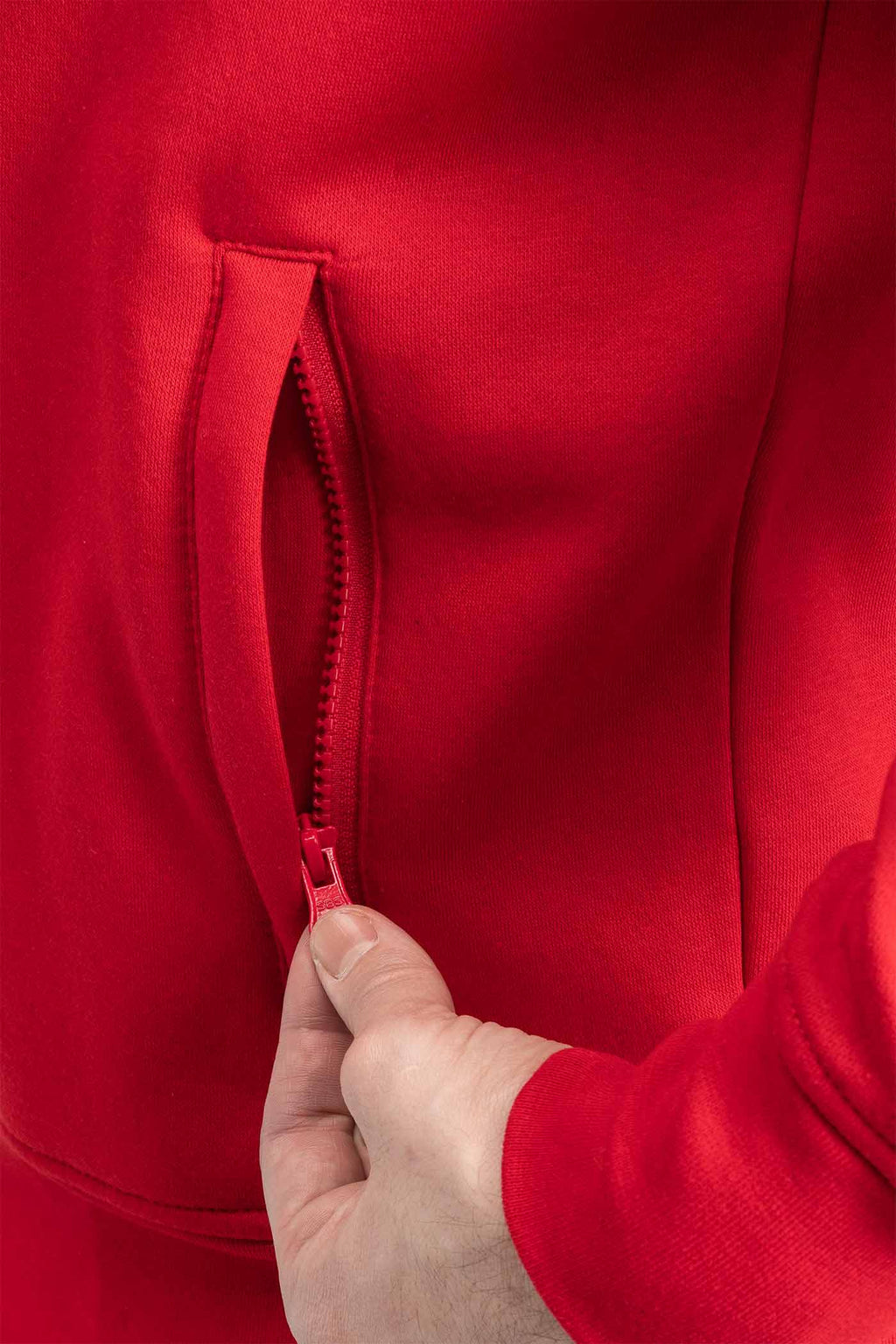 Herren Jacke mit Reißverschlusstaschen in Rot