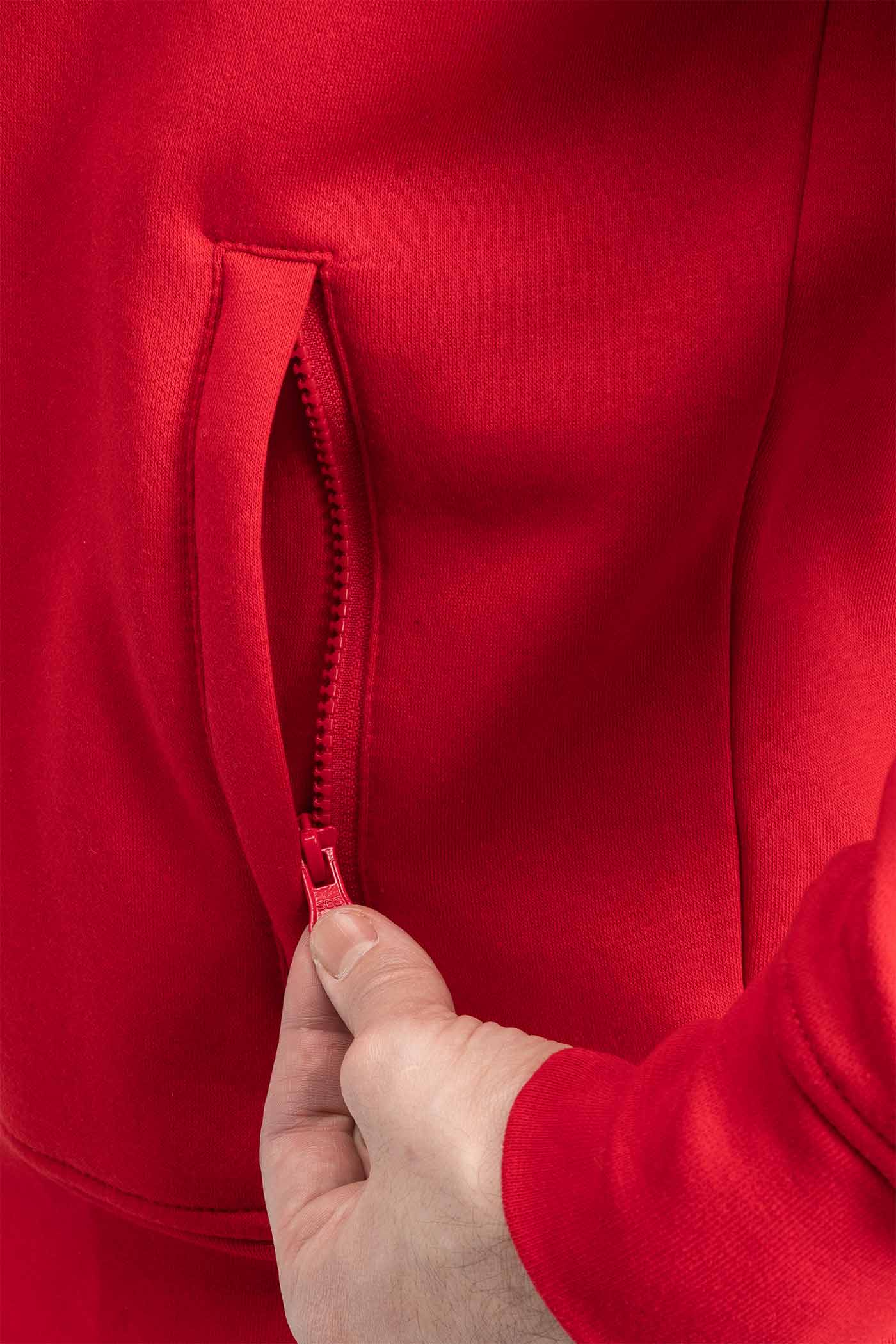 Herren Jacke mit Reißverschlusstaschen in Rot