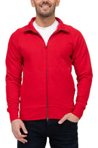 Herren leichte Sweatjacke für warme Tage für Männer in Rot