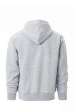 Herren Kapuzenjacke mit Stehkragen und Rippstrickbündchen in Grau