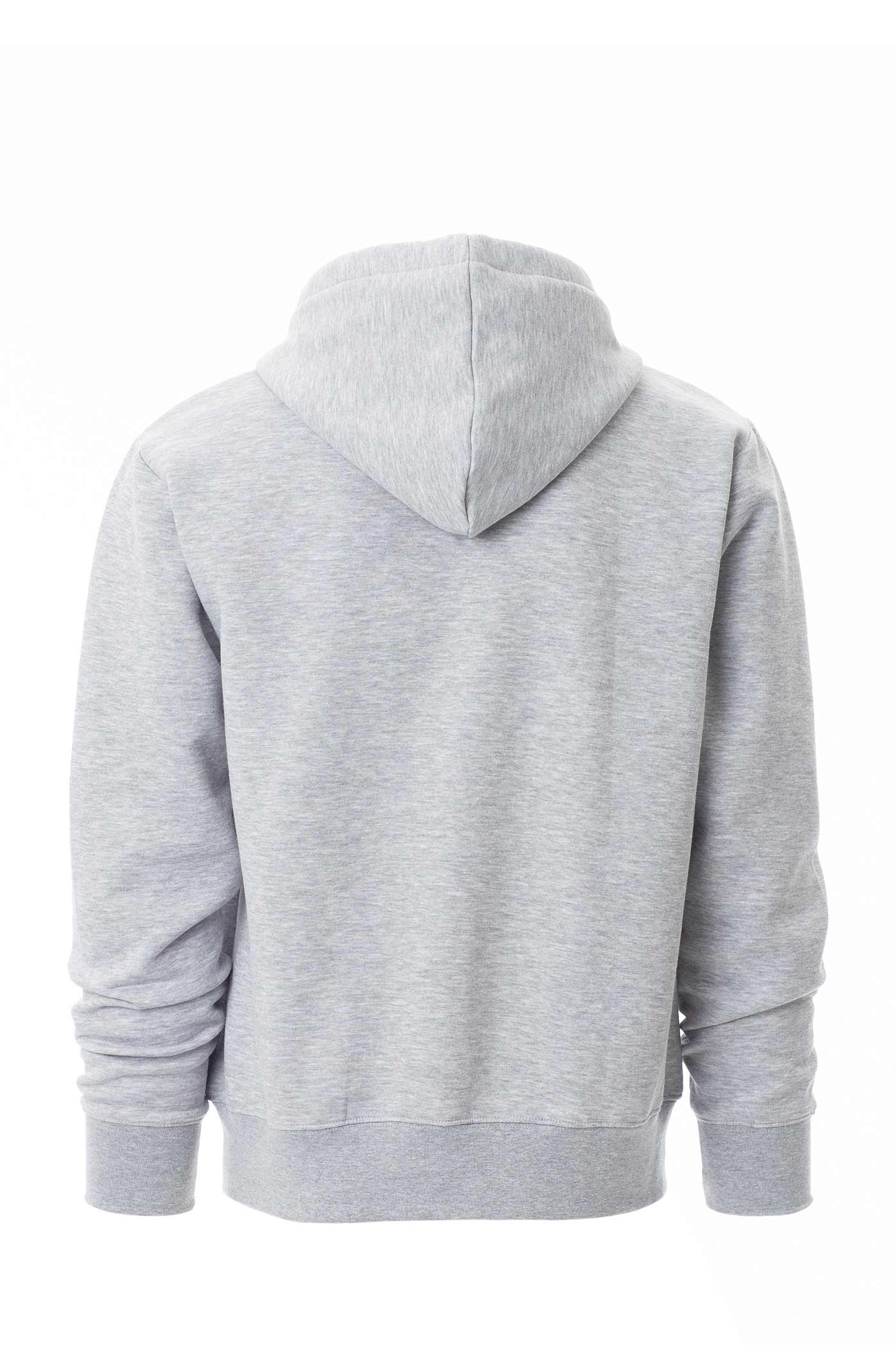 Herren Kapuzenjacke mit Stehkragen und Rippstrickbündchen in Grau