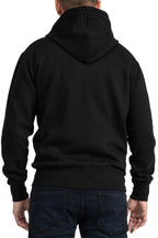 Herren Kapuzenjacke mit Stehkragen und Rippstrickbündchen in Schwarz 