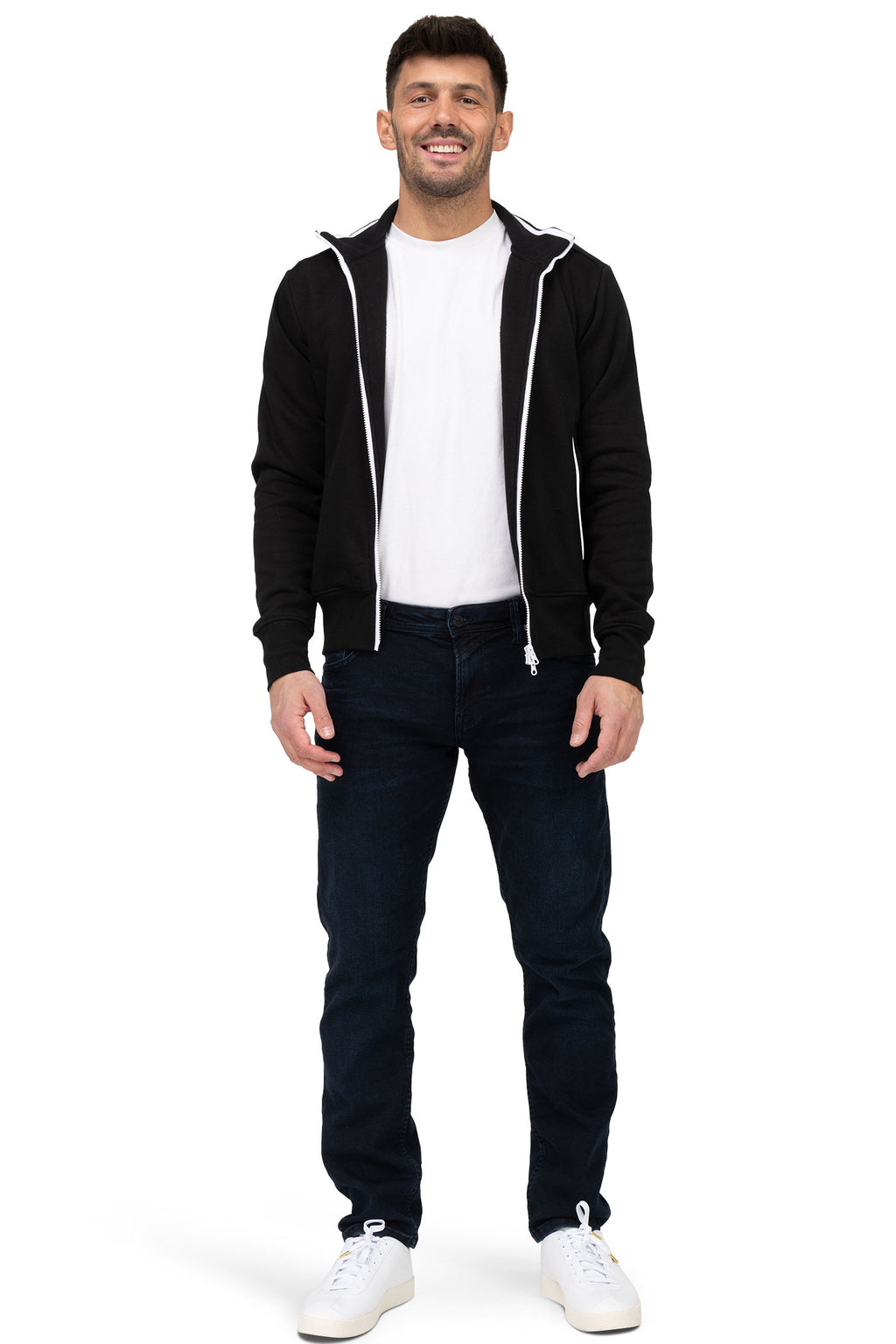 Herren Sweatjacke für sportliche Männer und Jungen in Schwarz