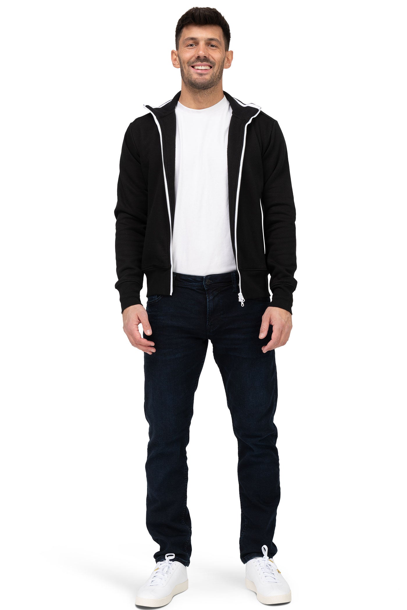 Herren Sweatjacke für sportliche Männer und Jungen in Schwarz