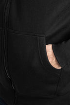 Herren Sweatjacke mit Seitentaschen in Schwarz