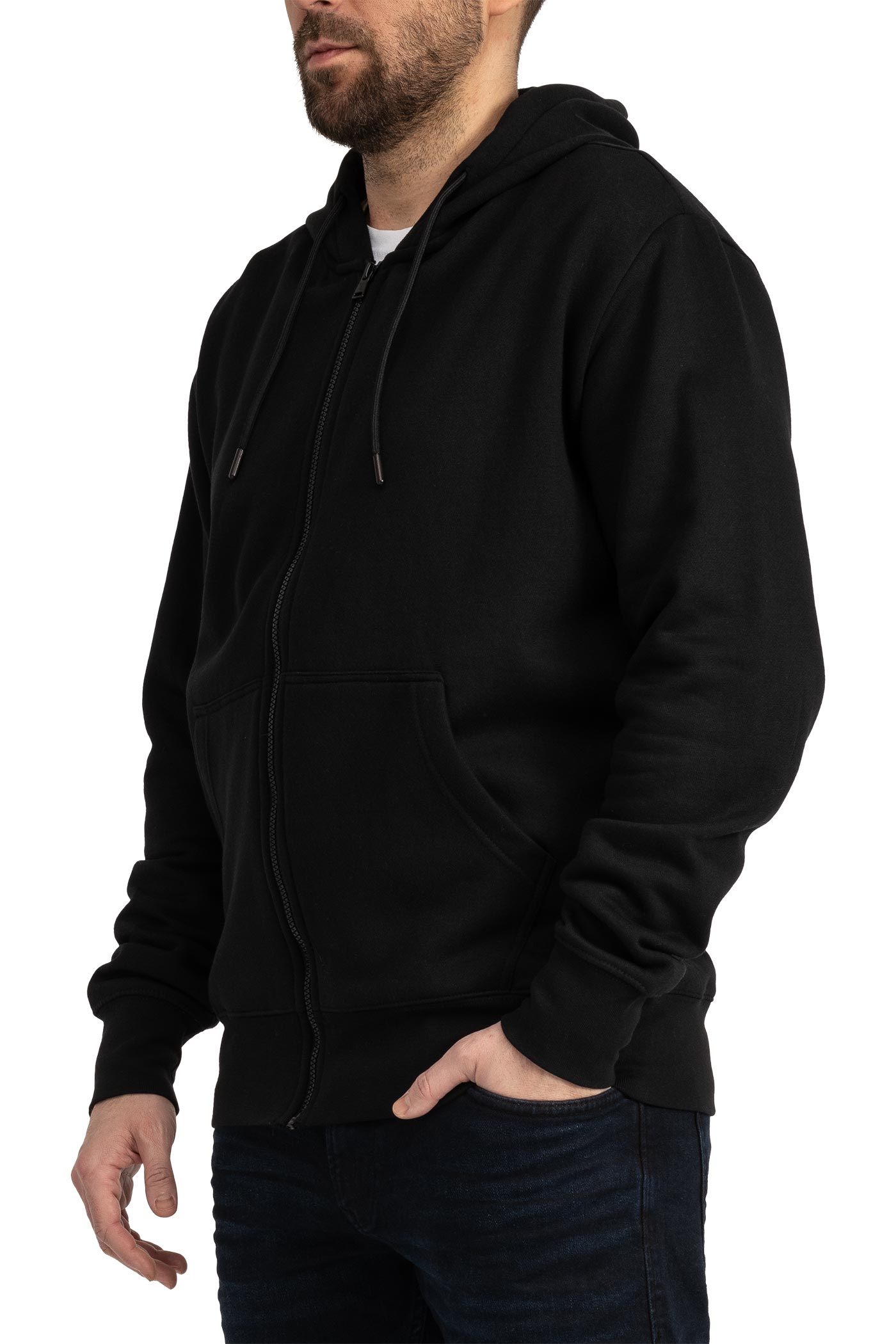 günstige Sweatjacke für Männer in Schwarz