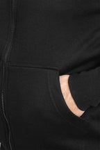 Herren Sweatjacke mit Seitentaschen in Schwarz