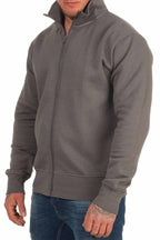 Herren Sweatjacke aus hochwertiger Qualität für den Alltag in Anthrazit