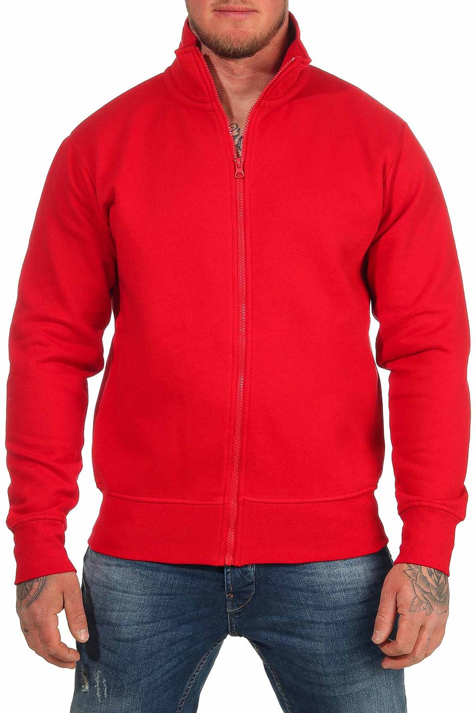 Herren Sweatshirt ohne Taschen in Rot
