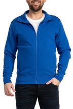 Herren Sweatjacke mit Reißverschluss & Reißverschlusstaschen in Blau